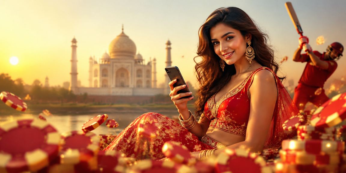 Mobile betting in India vibrant interface with cricket